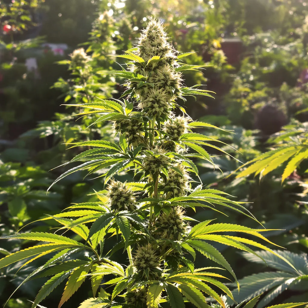 Orange Haze 40% indica / 60% sativa flower with visible trichomes