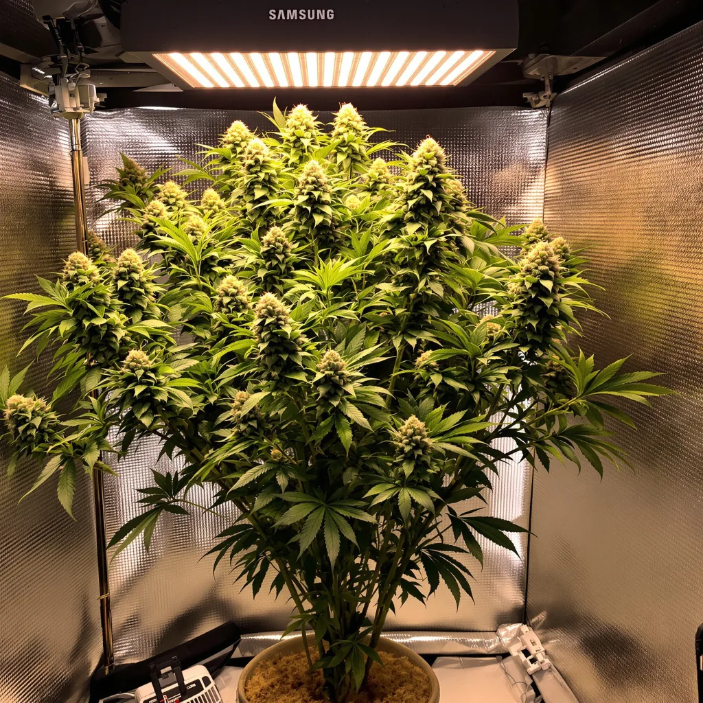 Orange Kush 50% indica / 50% sativa flower with visible trichomes