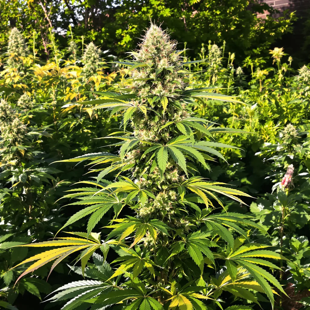 Orange Kush 50% indica / 50% sativa flower with visible trichomes