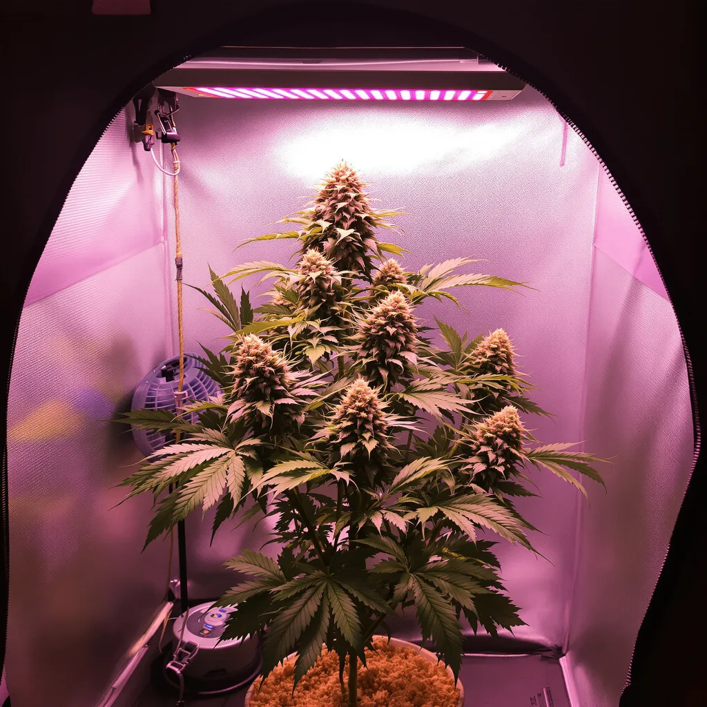 P-51 86% indica / 14% sativa flower with visible trichomes