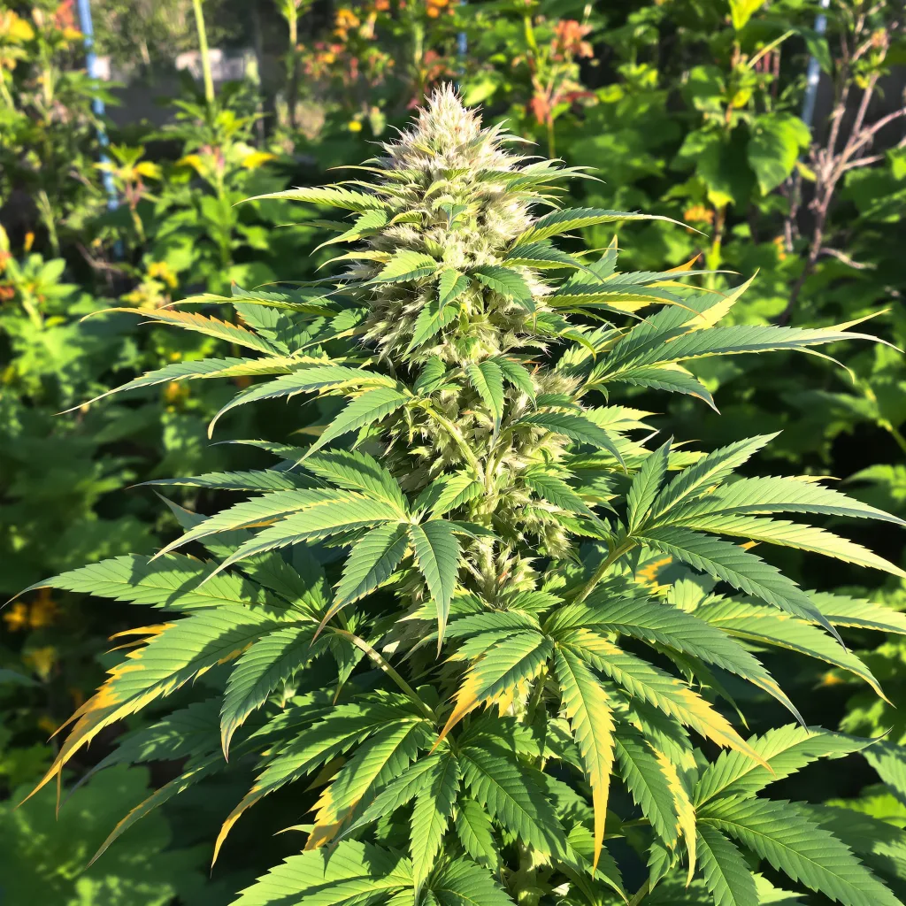 Pacific Blue 78% indica / 22% sativa flower with visible trichomes