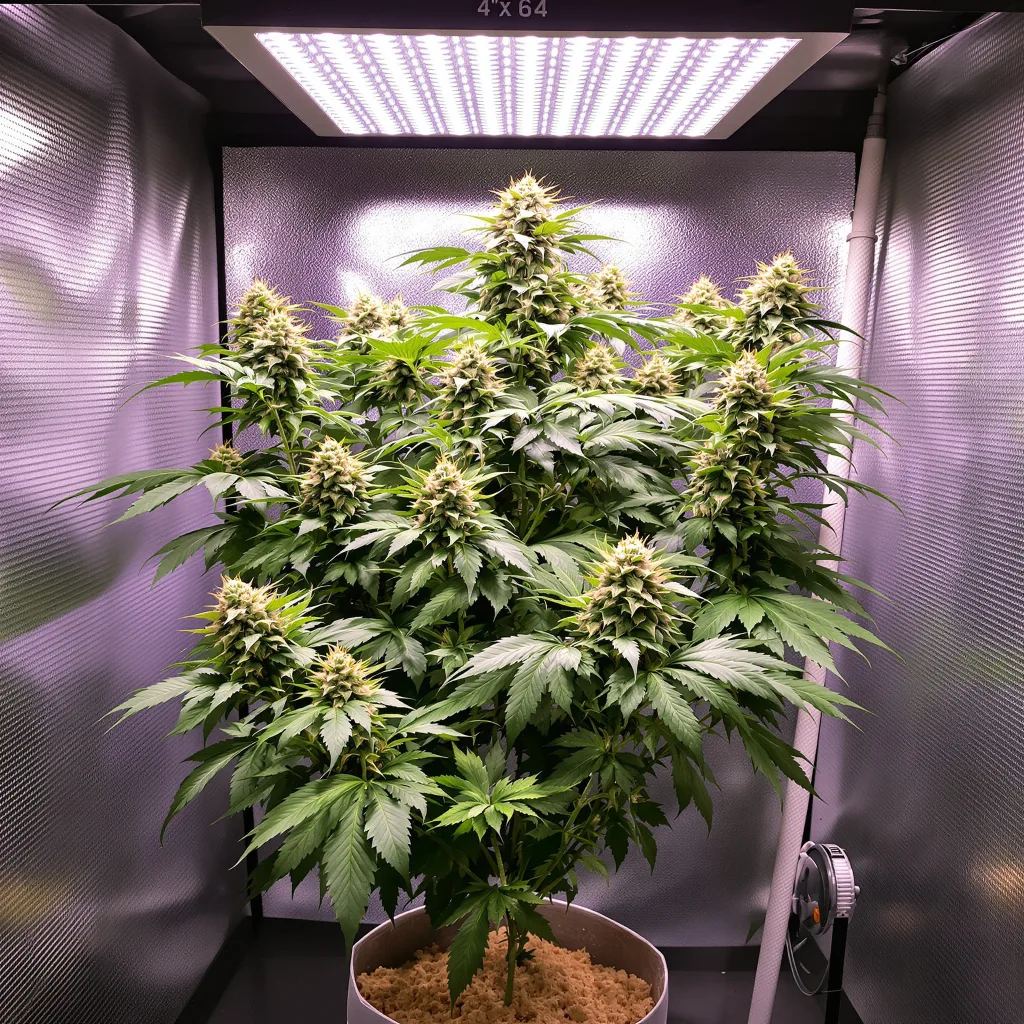 Pakistan Valley Kush 79% indica / 21% sativa flower with visible trichomes