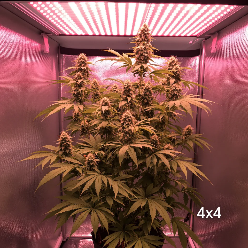 Panama Red 23% indica / 77% sativa flower with visible trichomes