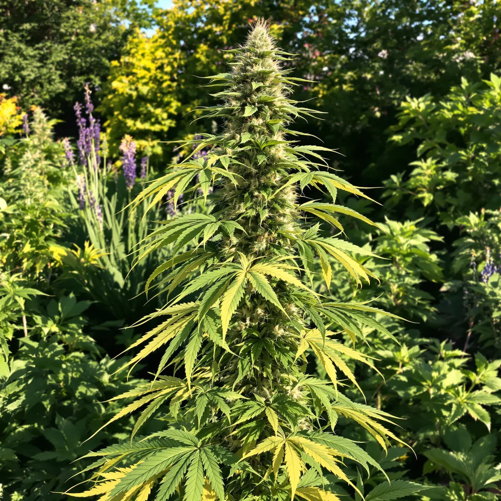 Panama Red 23% indica / 77% sativa flower with visible trichomes