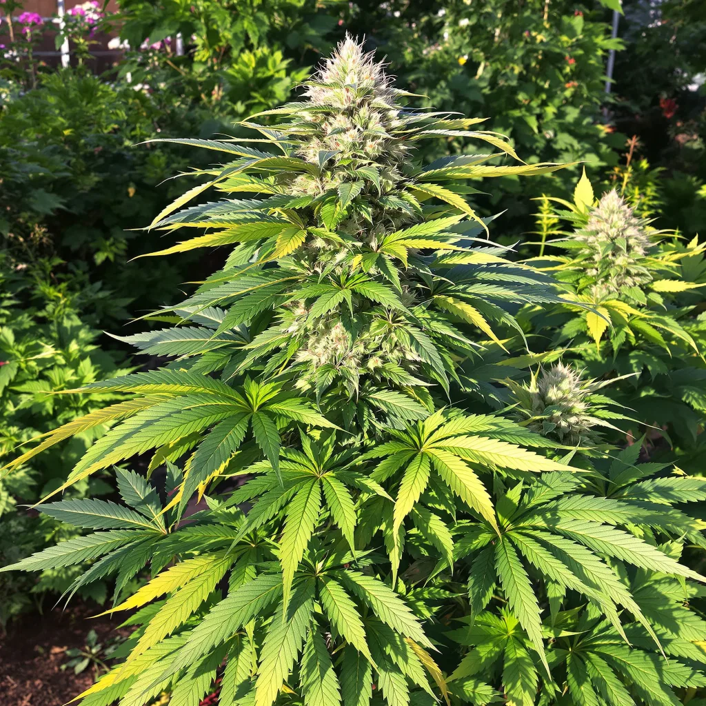 Papaya Cookies 76% indica / 24% sativa flower with visible trichomes