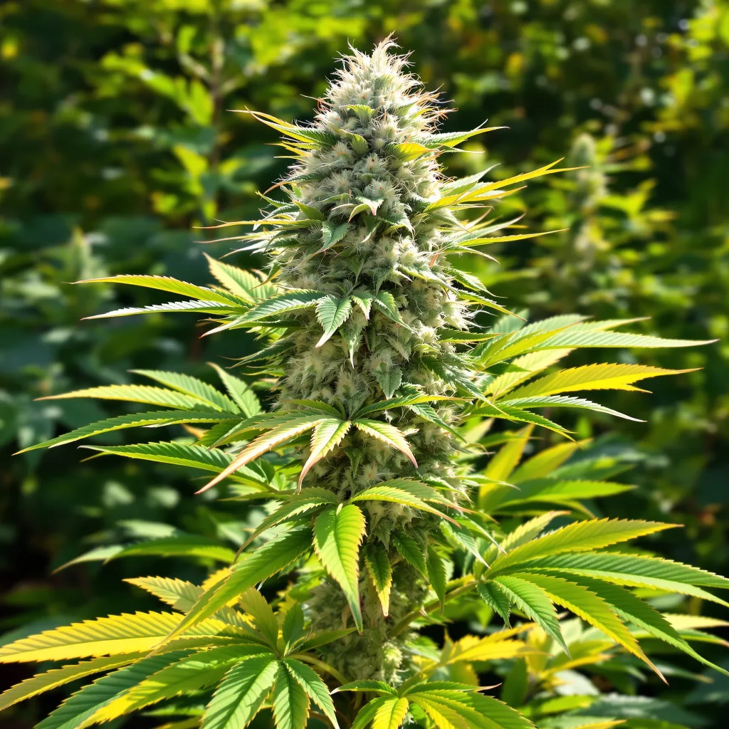 Pennywise CBD 58% indica / 42% sativa flower with visible trichomes