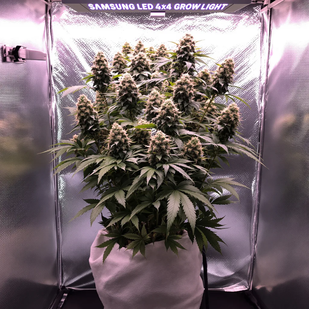Phantom Cookies 40% indica / 60% sativa flower with visible trichomes