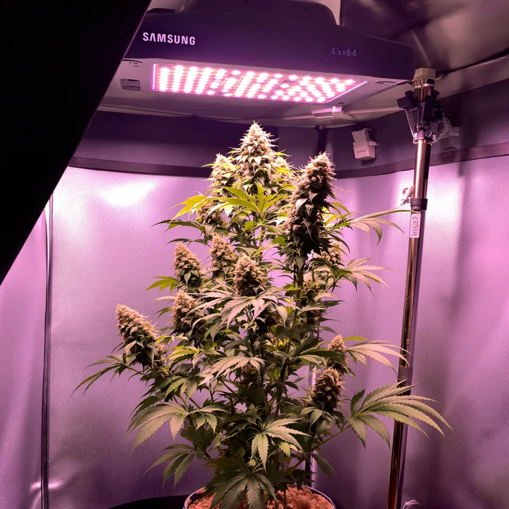 Phantom OG 50% indica / 50% sativa flower with visible trichomes