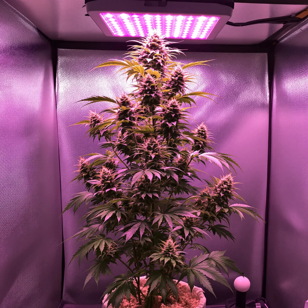 Pine 8% indica / 92% sativa flower with visible trichomes