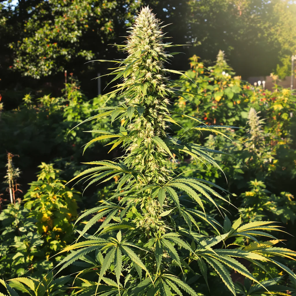 Pine 8% indica / 92% sativa flower with visible trichomes