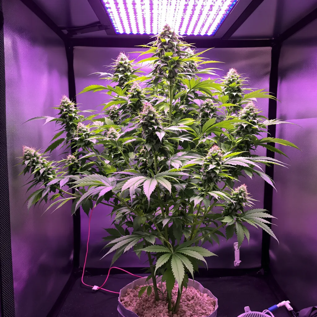 Pineapple Chunk 80% indica / 20% sativa flower with visible trichomes