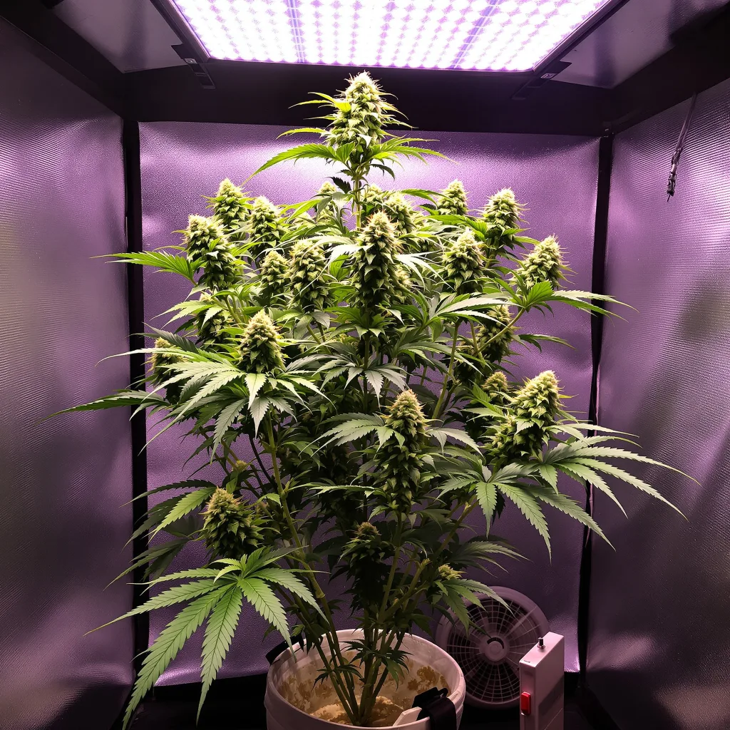 Pineapple Express 62% indica / 38% sativa flower with visible trichomes