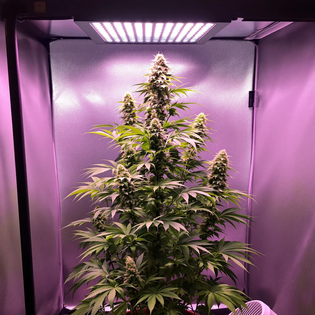 Pineapple Jack 10% indica / 90% sativa flower with visible trichomes
