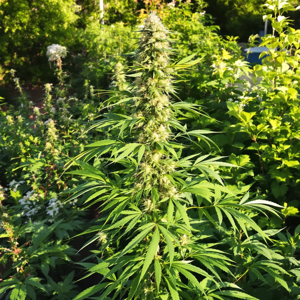 Pineapple Jack 10% indica / 90% sativa flower with visible trichomes