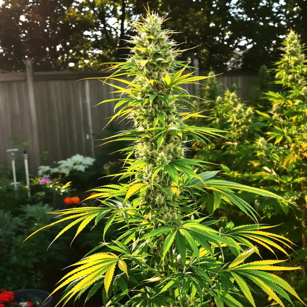 Pineapple Mayhem 11% indica / 89% sativa flower with visible trichomes