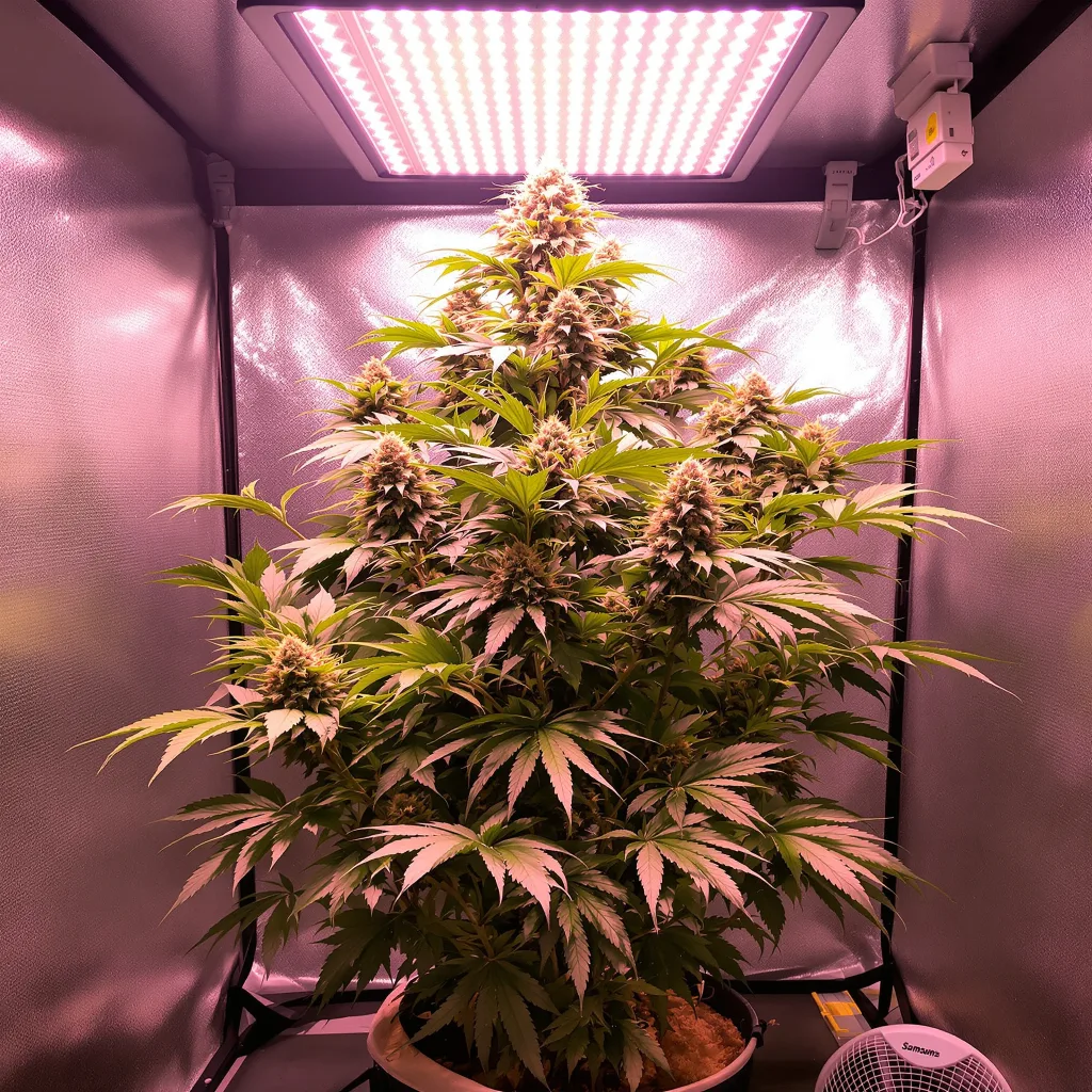 Pink Bubba 67% indica / 33% sativa flower with visible trichomes
