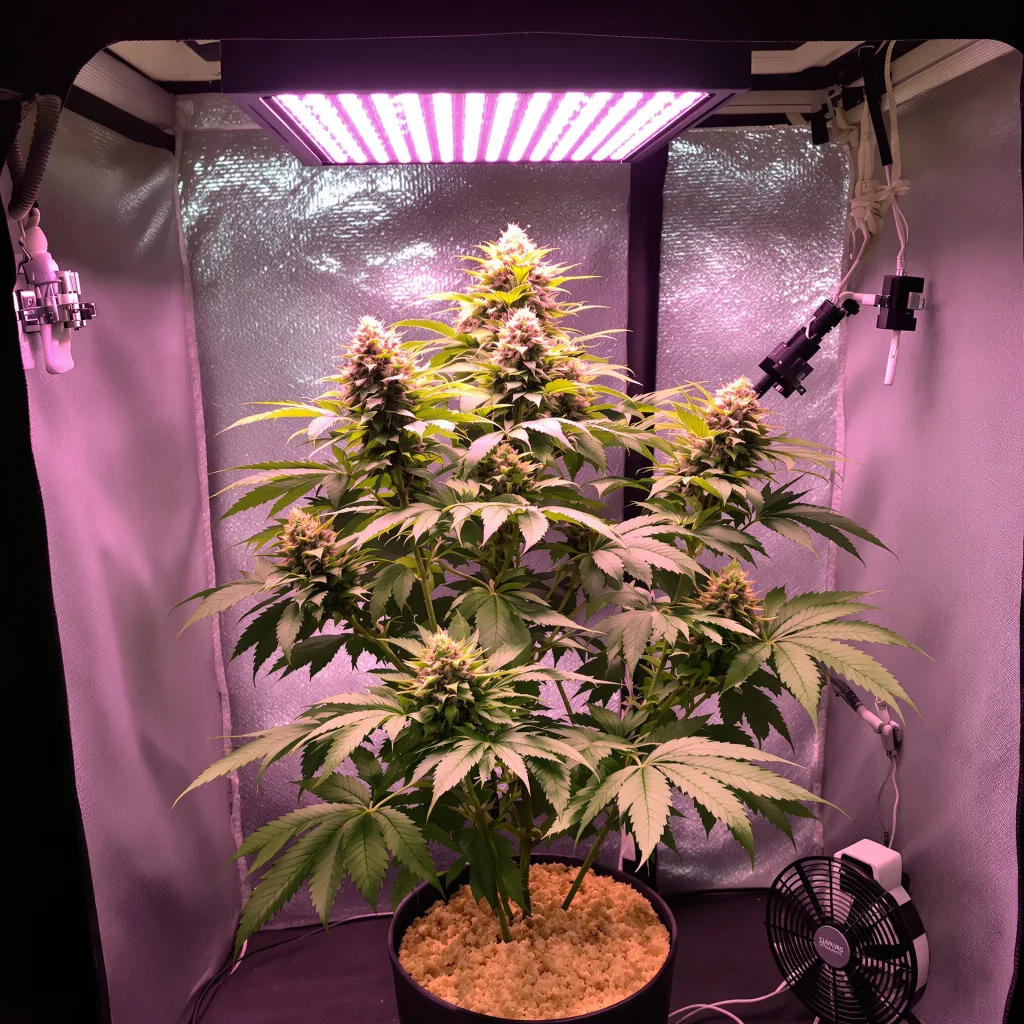 Pitbull Pit 80% indica / 20% sativa flower with visible trichomes