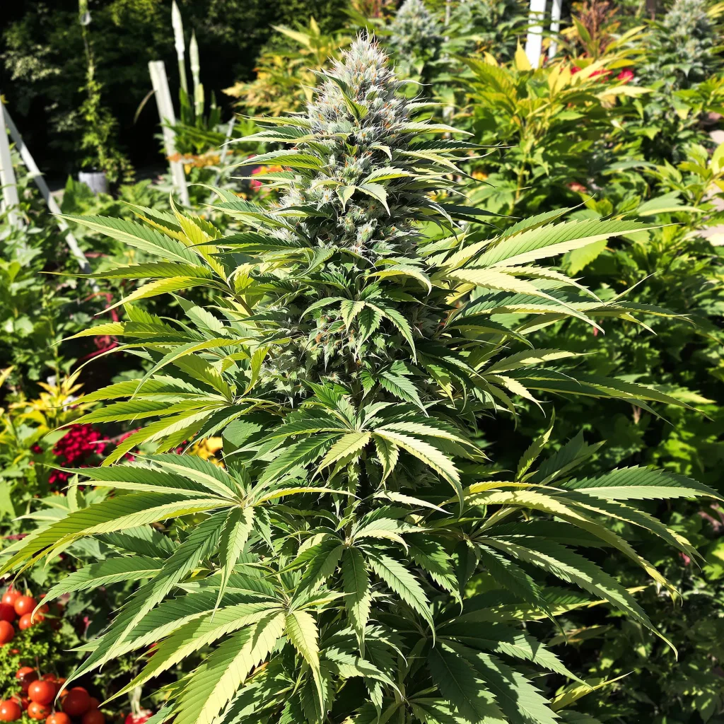 Pitbull Pit 80% indica / 20% sativa flower with visible trichomes