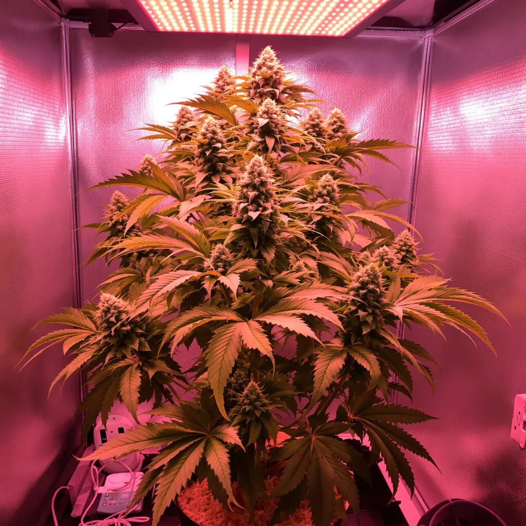 Platinum Bubba Kush 70% indica / 20% sativa flower with visible trichomes