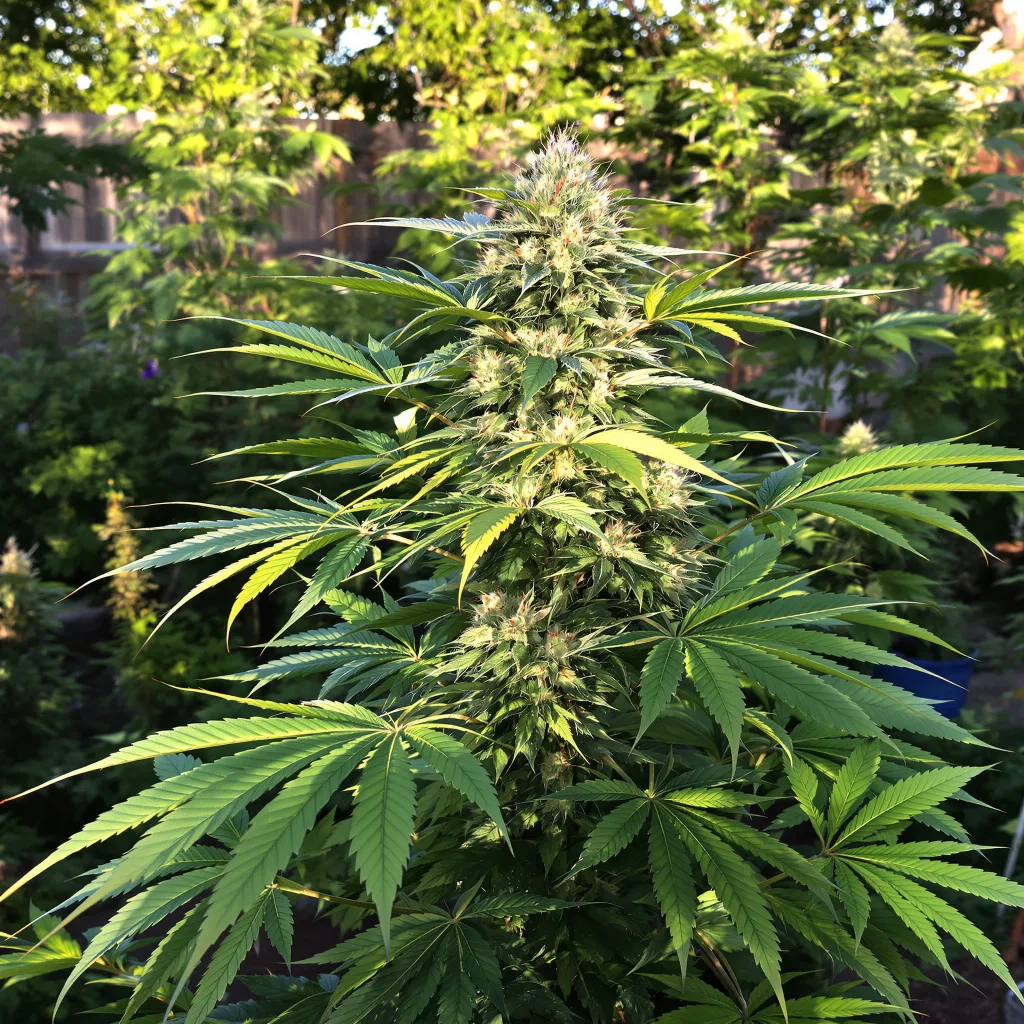 Platinum Bubba Kush 70% indica / 20% sativa flower with visible trichomes