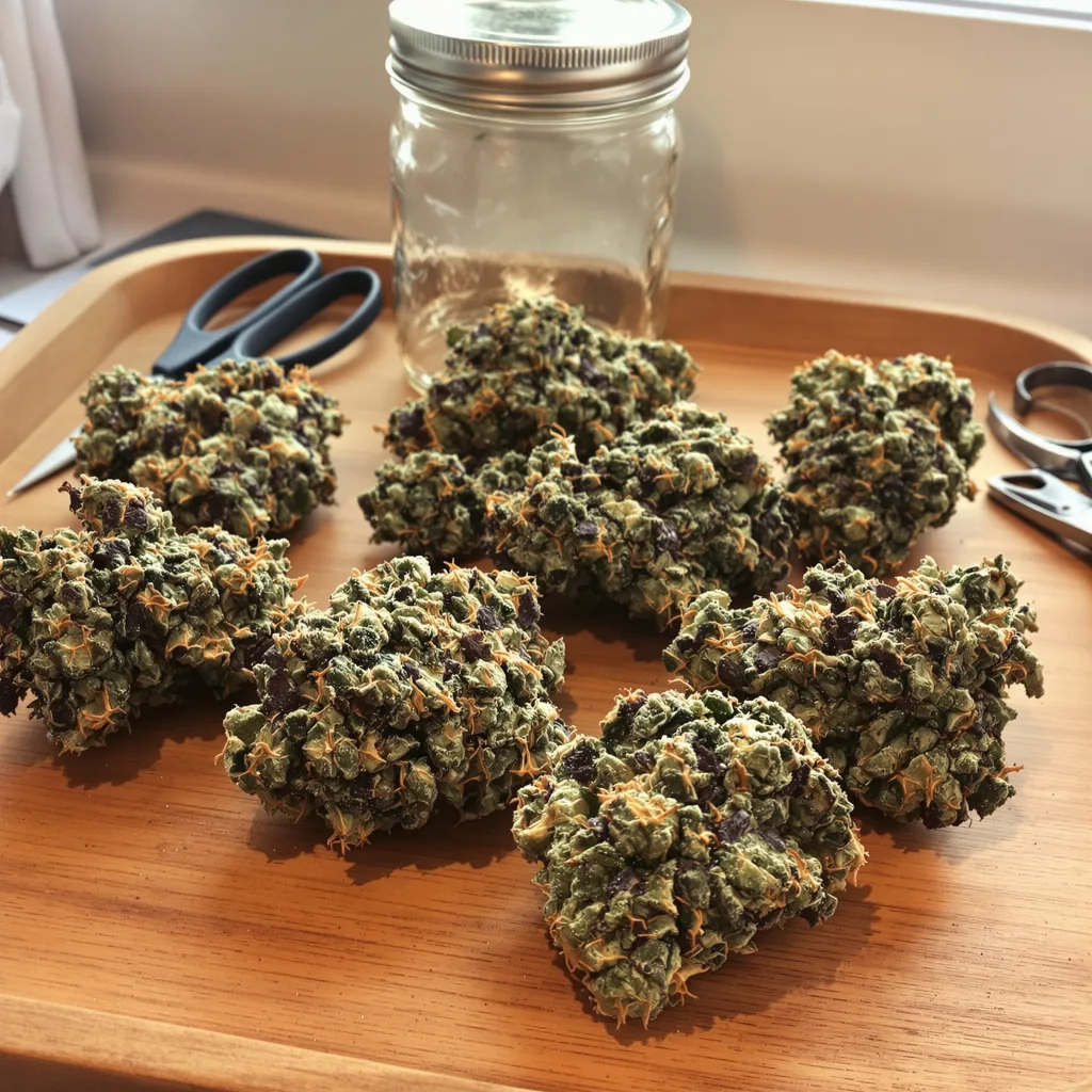 Pluto Kush 88% indica / 12% sativa flower with visible trichomes