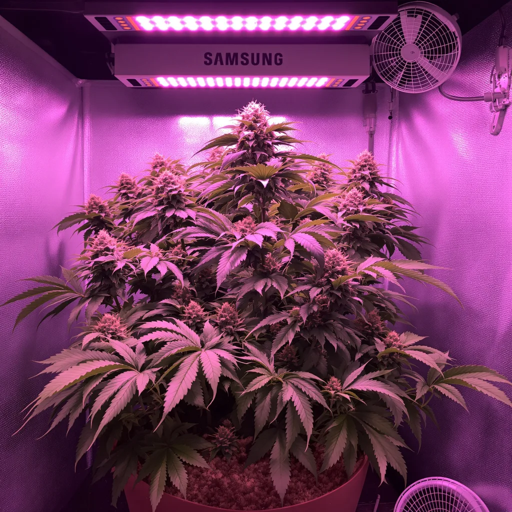 Pluto Kush 88% indica / 12% sativa flower with visible trichomes