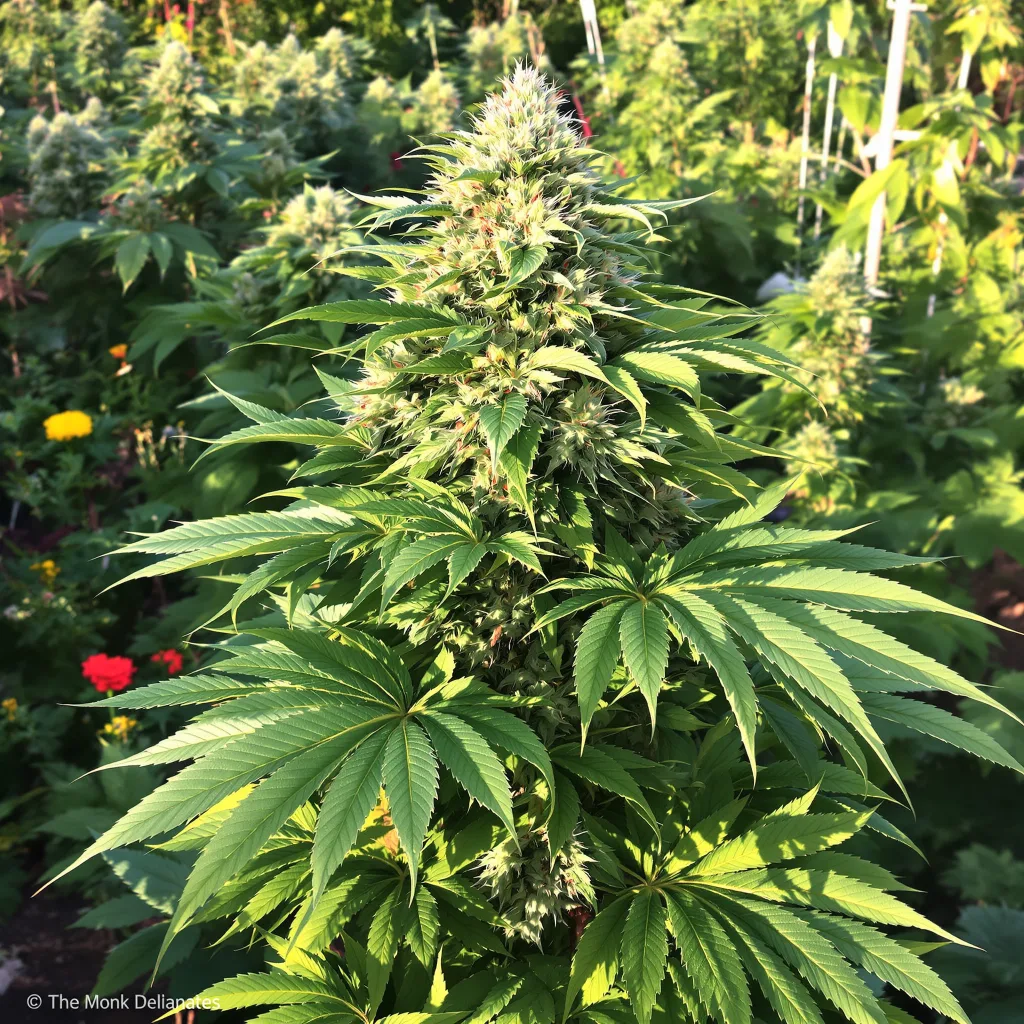Pokie 67% indica / 33% sativa flower with visible trichomes