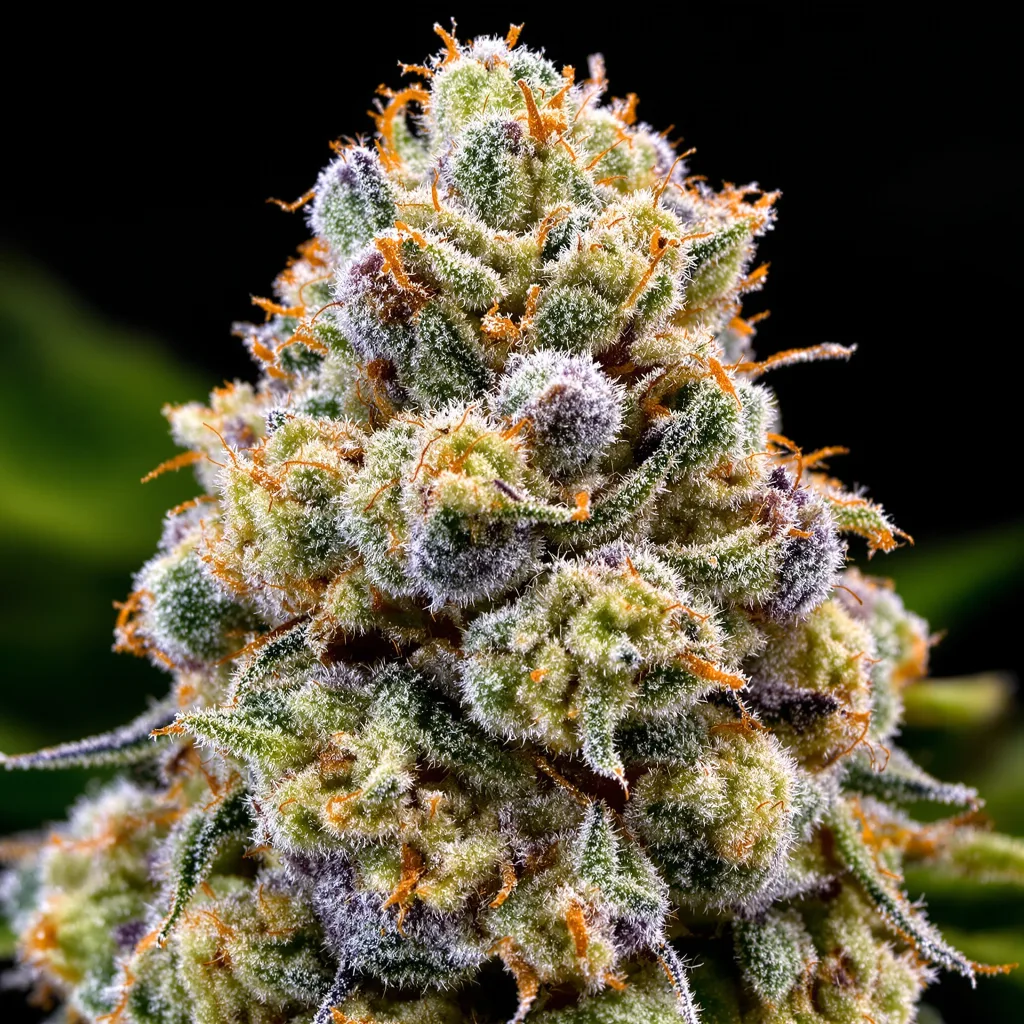 Pop Rox cannabis bud close-up showing balanced bud structure with frosted trichomes
