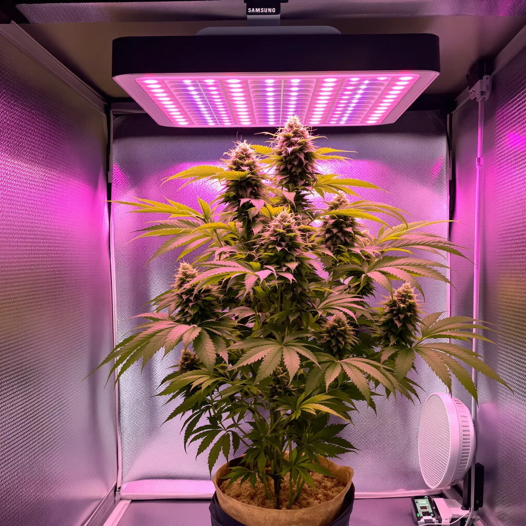 Primus 79% indica / 21% sativa flower with visible trichomes