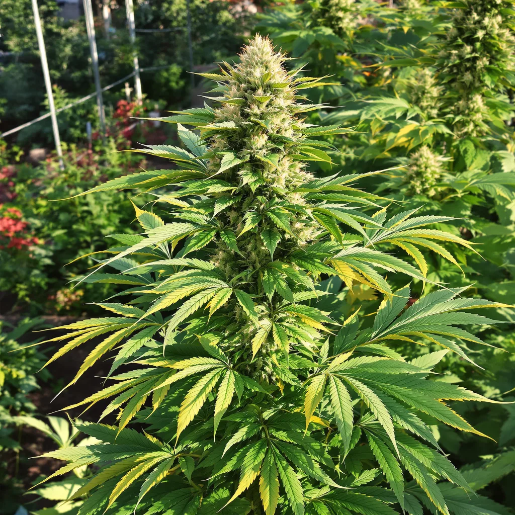 Primus 79% indica / 21% sativa flower with visible trichomes
