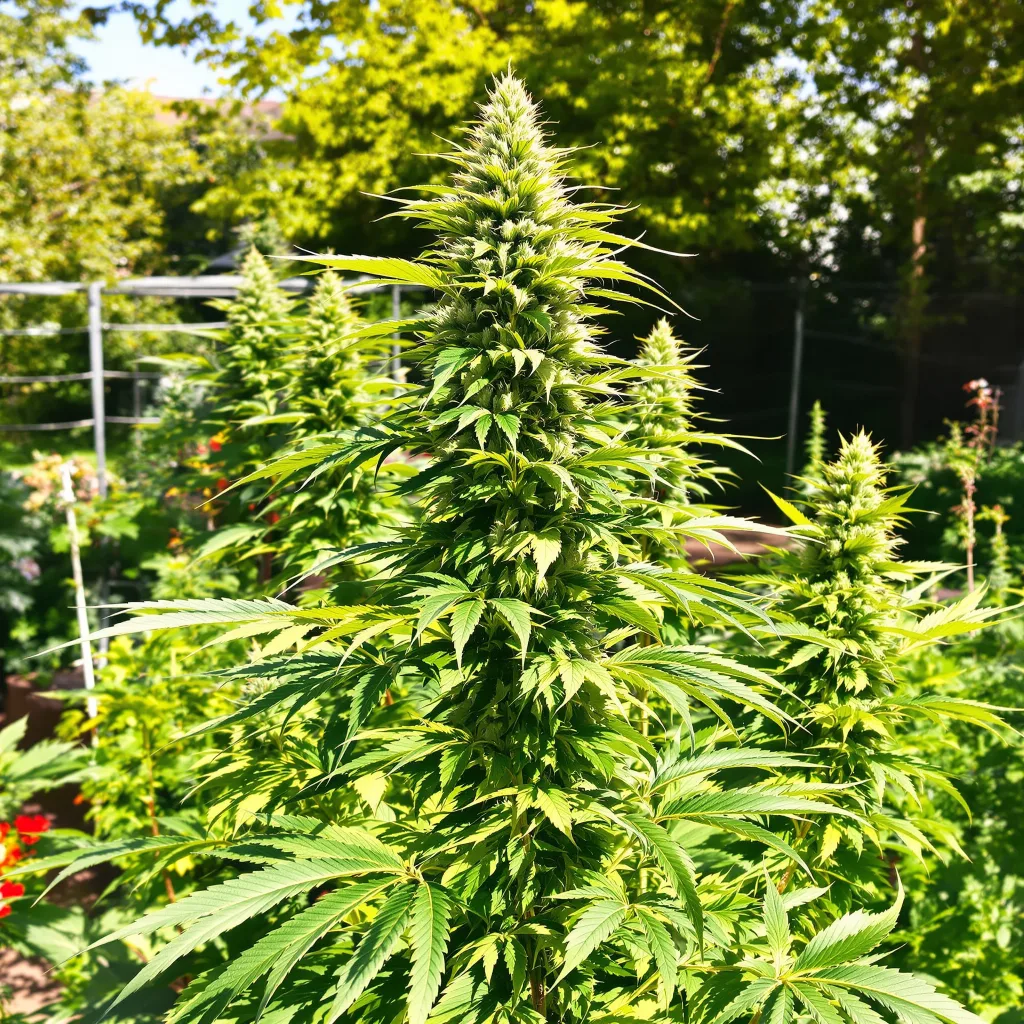 Project Blue Book 12% indica / 88% sativa flower with visible trichomes