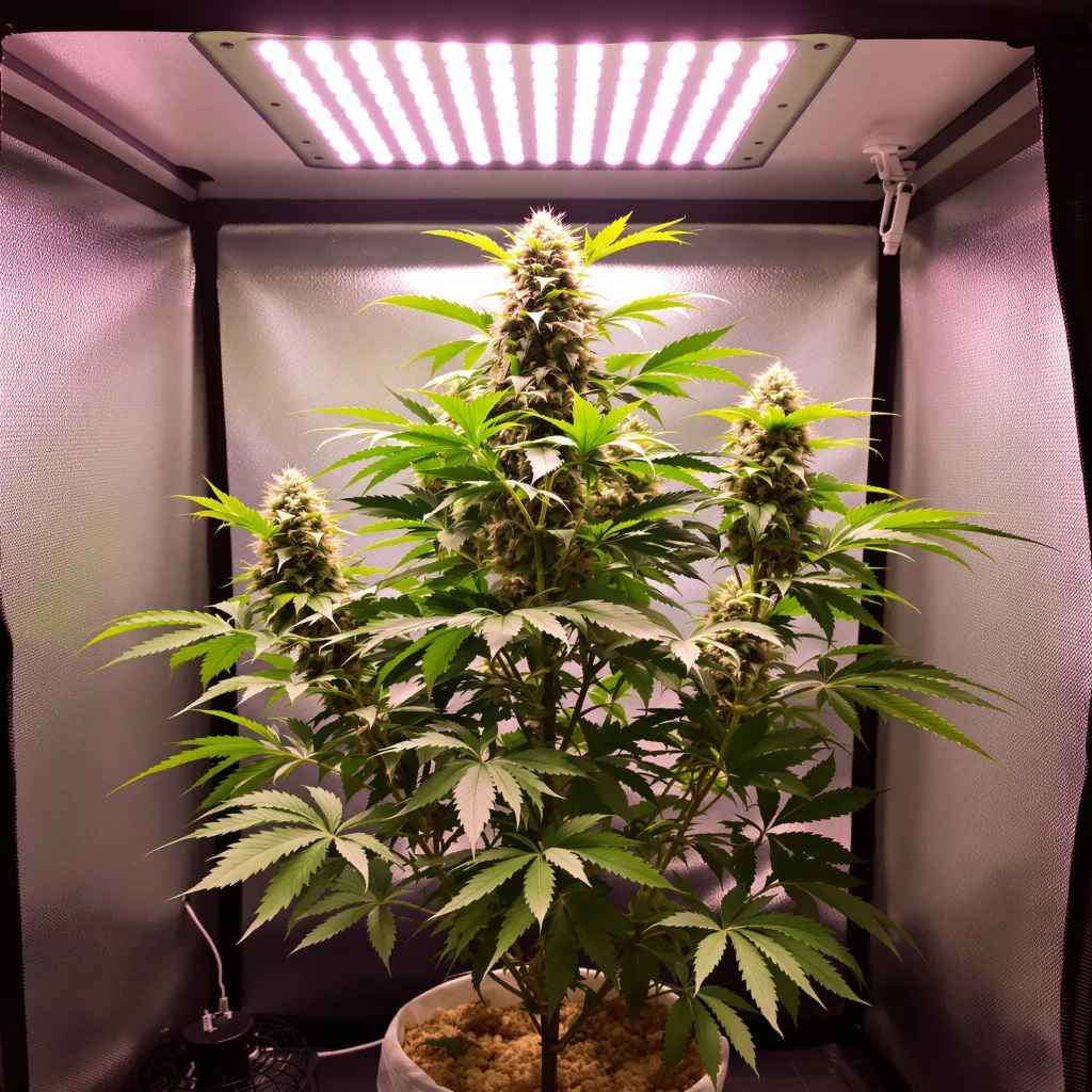 Puna Budder 70% indica / 30% sativa flower with visible trichomes