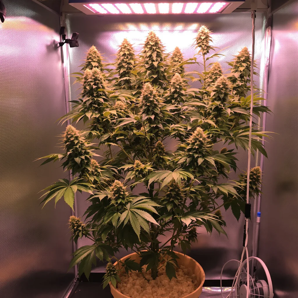 Punch Pie 46% indica / 54% sativa flower with visible trichomes
