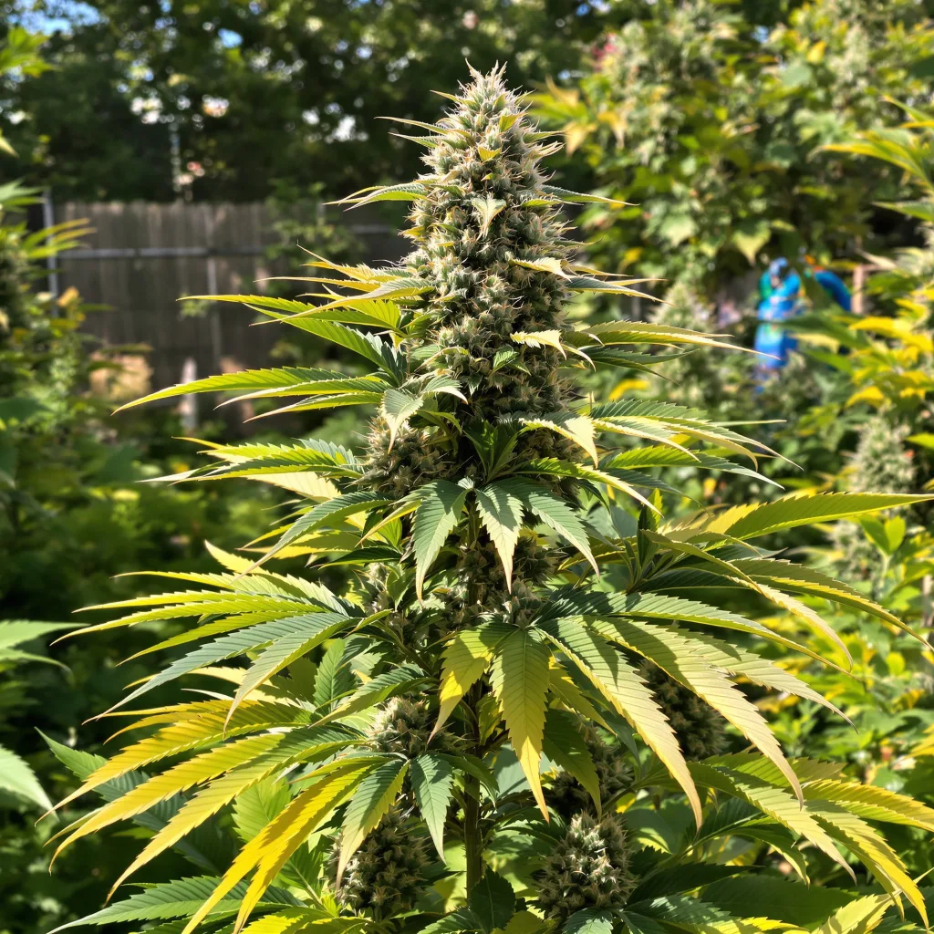 Punch Pie 46% indica / 54% sativa flower with visible trichomes