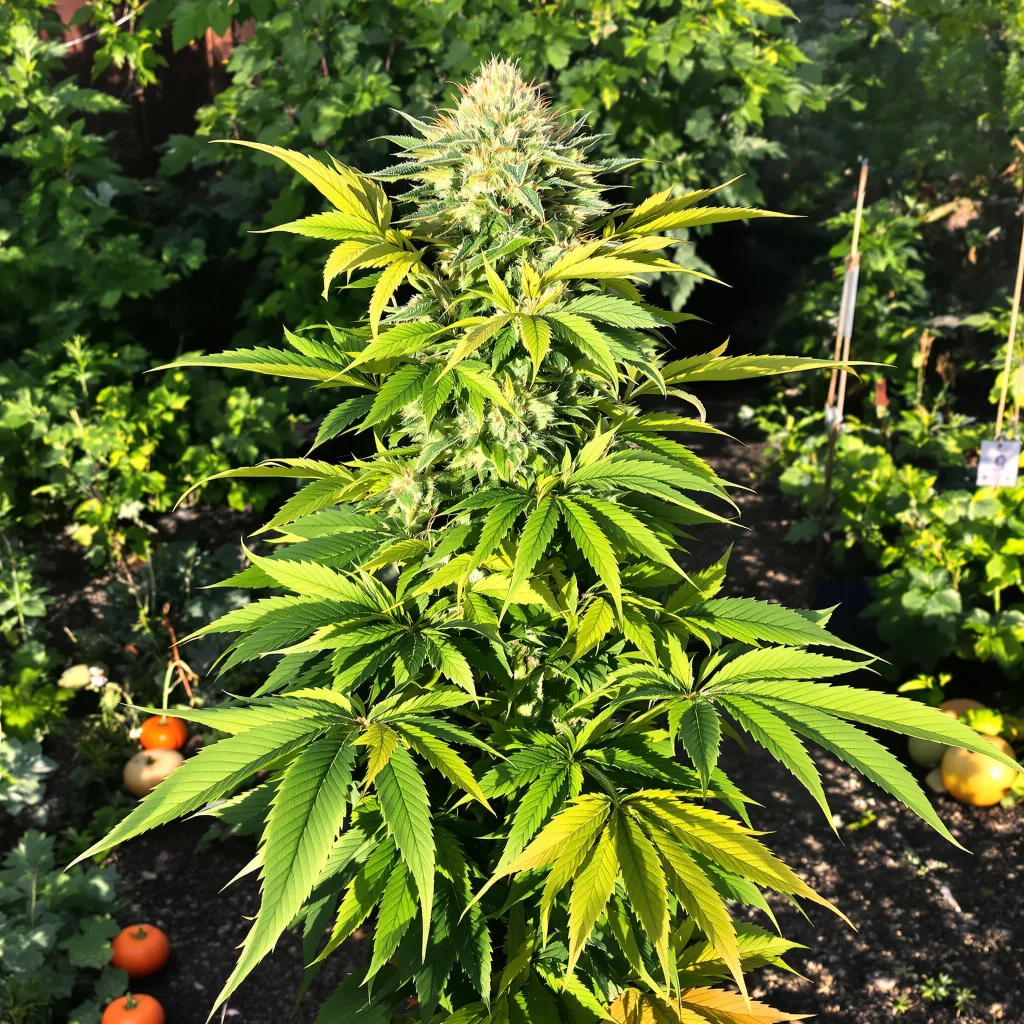 Pure Kush 70% indica / 30% sativa flower with visible trichomes