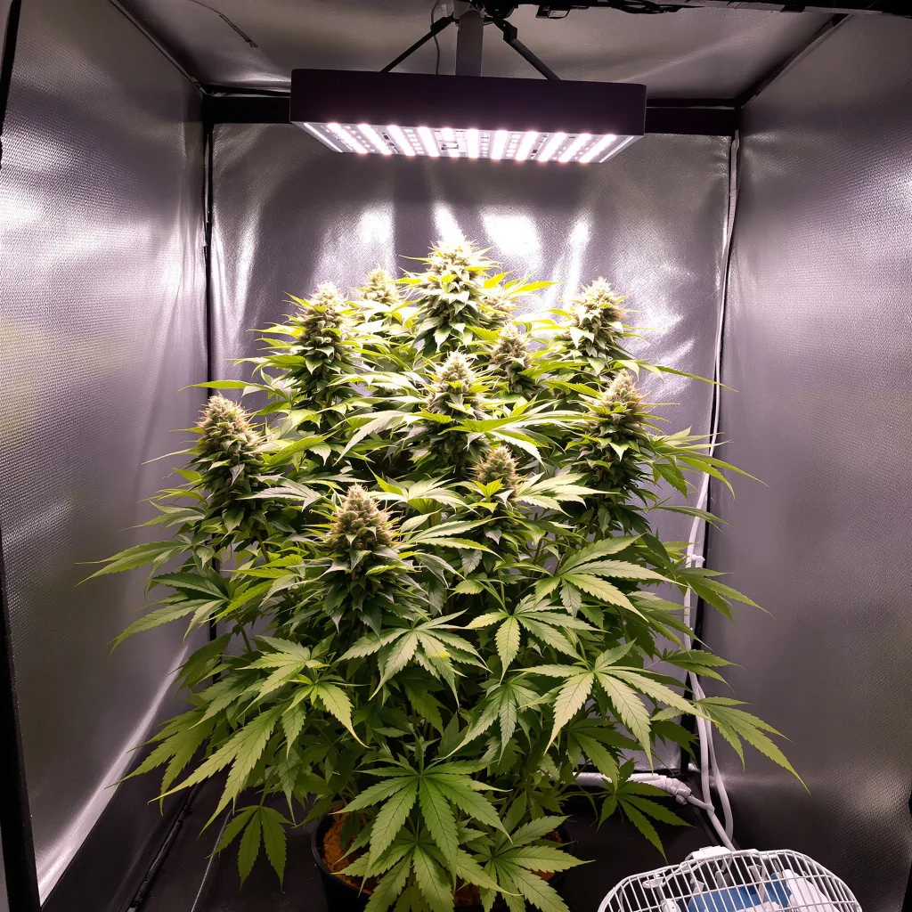 Pure OG 86% indica / 14% sativa flower with visible trichomes