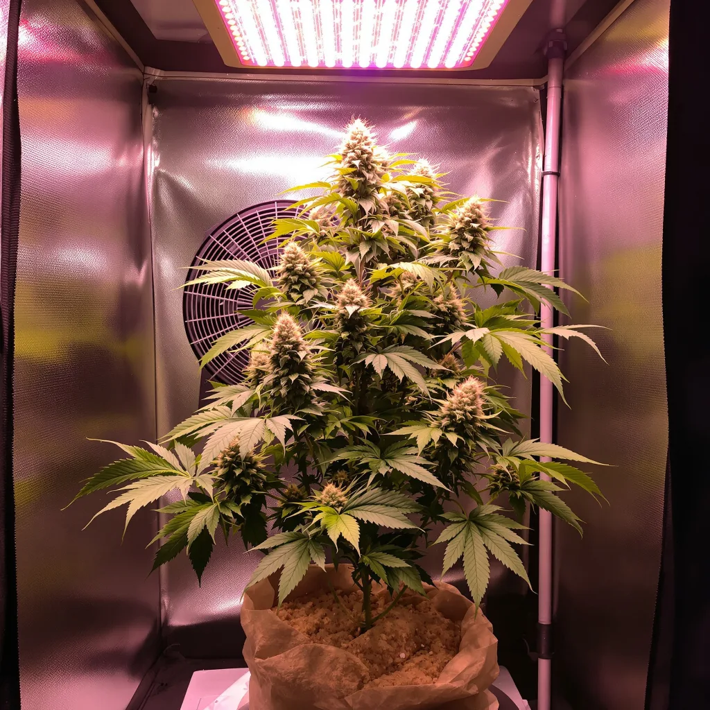 Purple Alien OG 86% indica / 14% sativa flower with visible trichomes