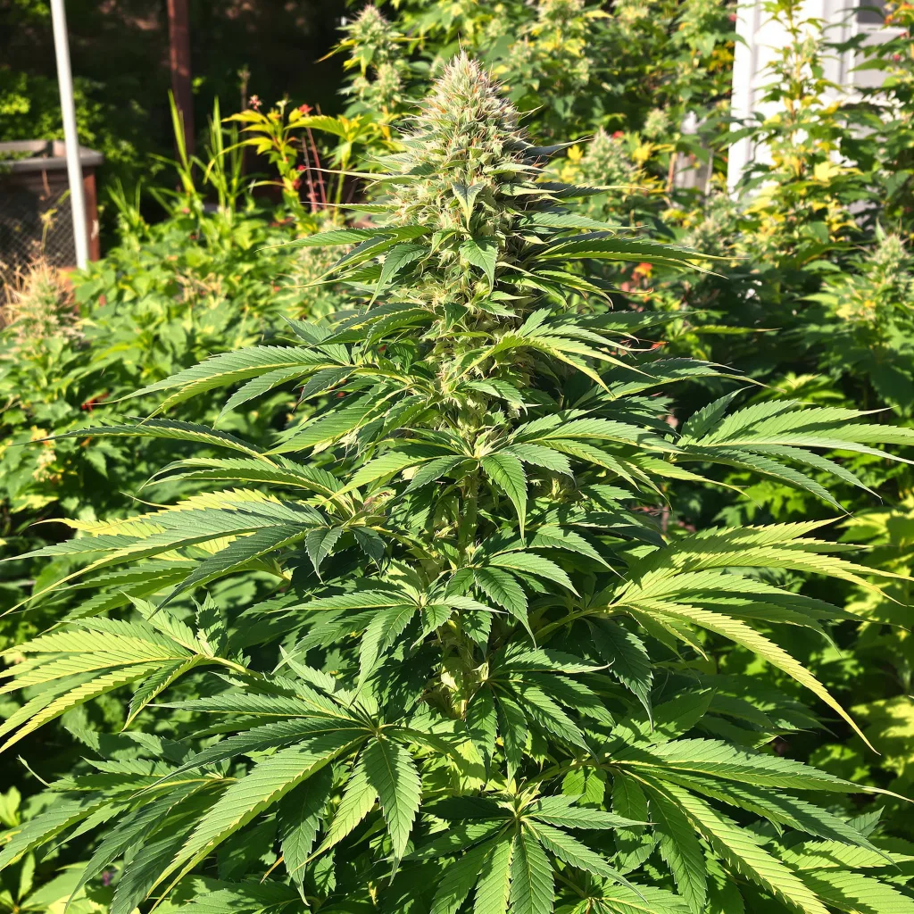 Purple Alien OG 86% indica / 14% sativa flower with visible trichomes