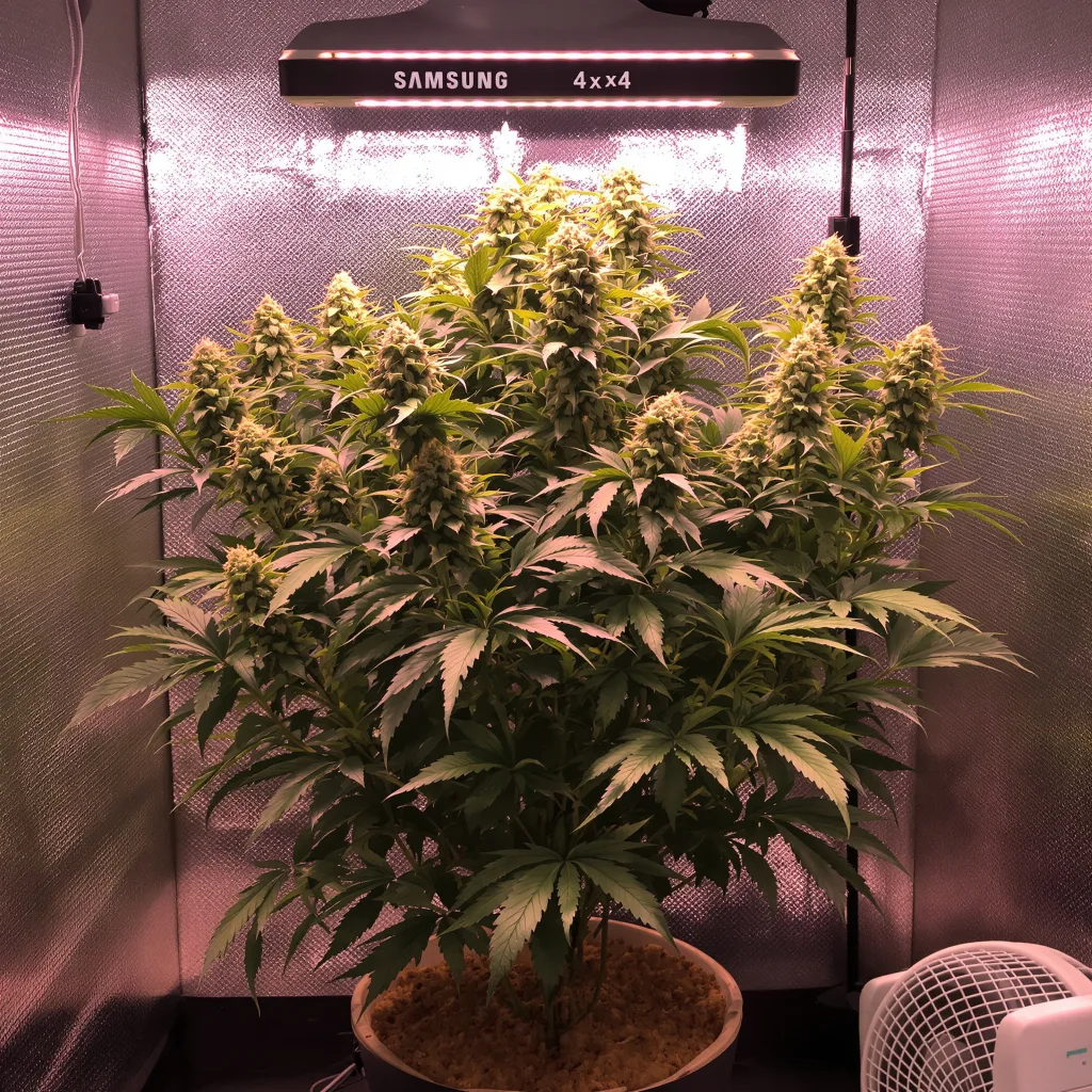 Purple Alien OG 86% indica / 14% sativa flower with visible trichomes
