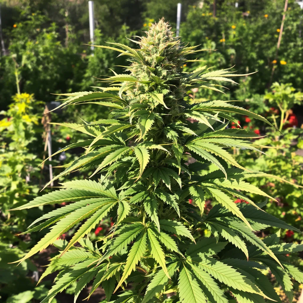 Purple Dragon 66% indica / 34% sativa flower with visible trichomes