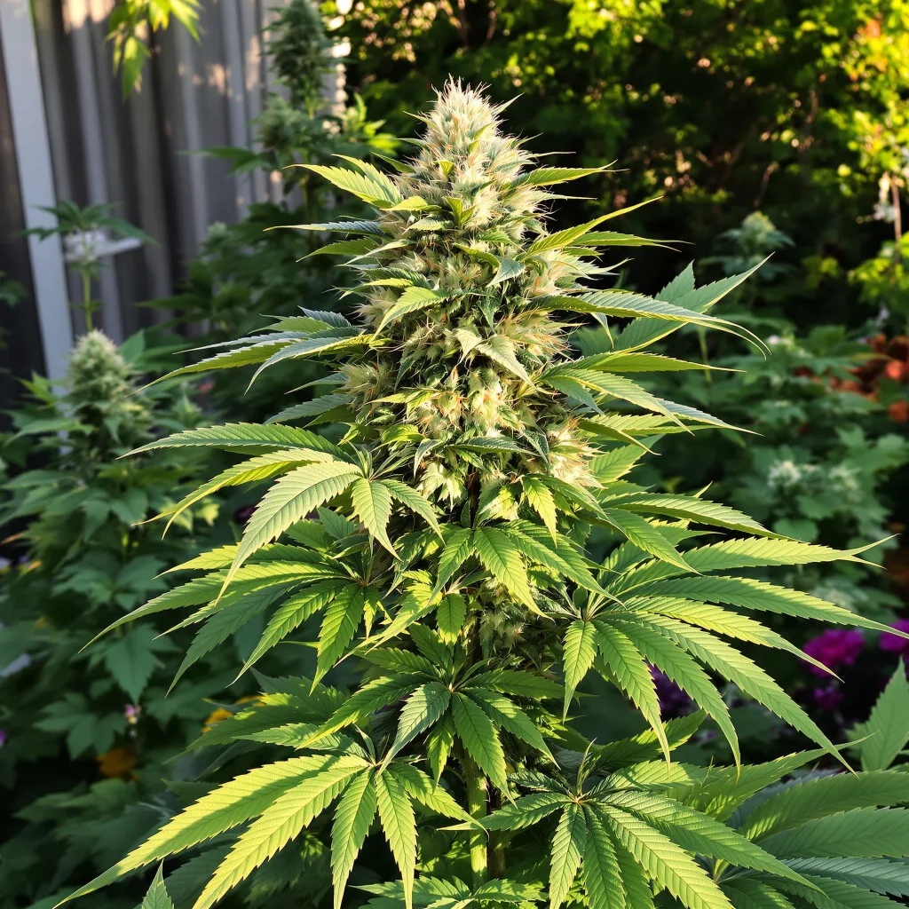 Purple Dragon 66% indica / 34% sativa flower with visible trichomes