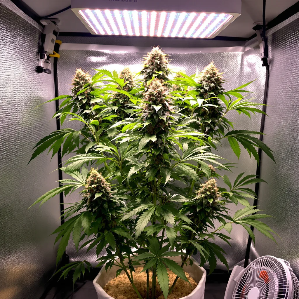 Purple Kush 81% indica / 19% sativa flower with visible trichomes