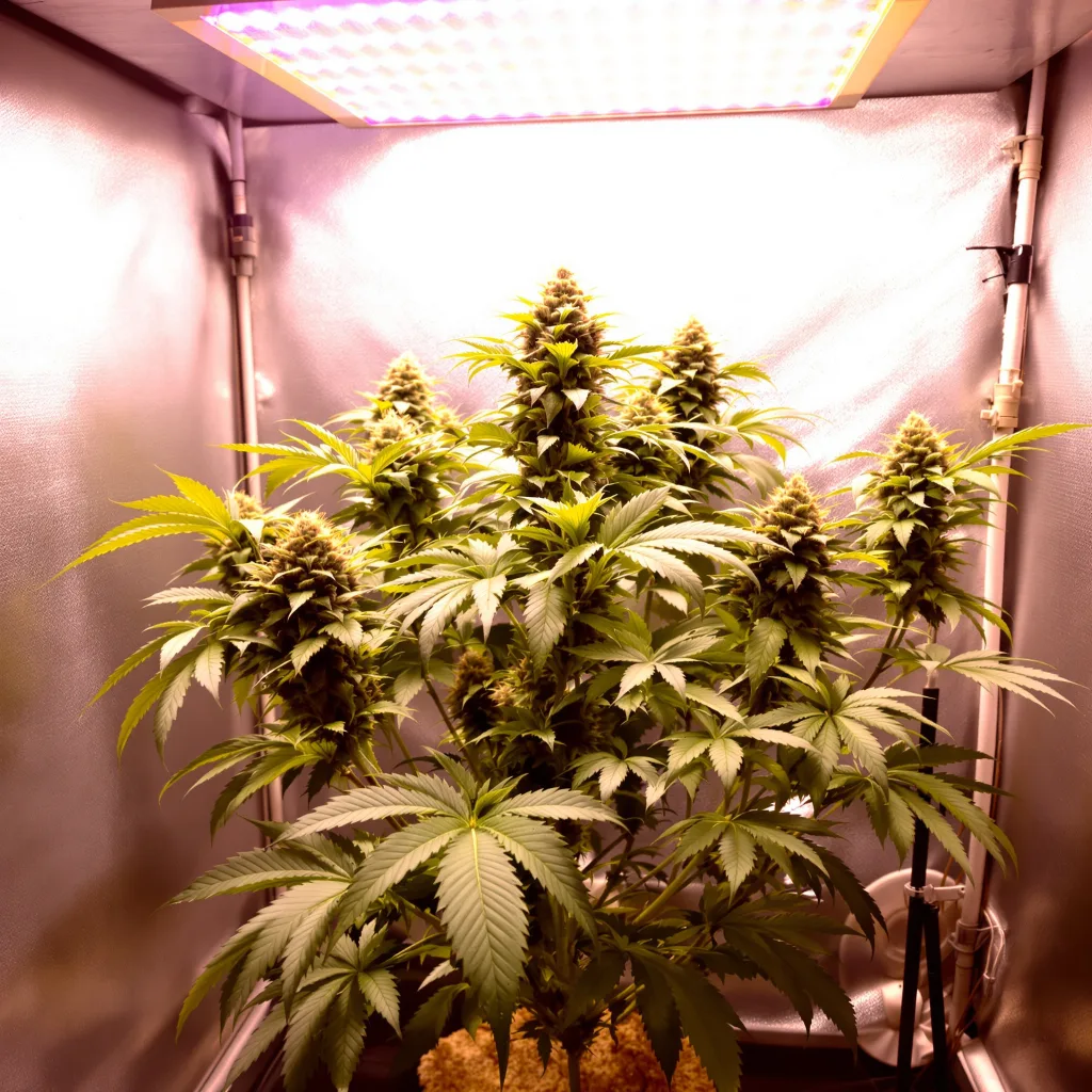 Purple Monkey Balls 68% indica / 32% sativa flower with visible trichomes