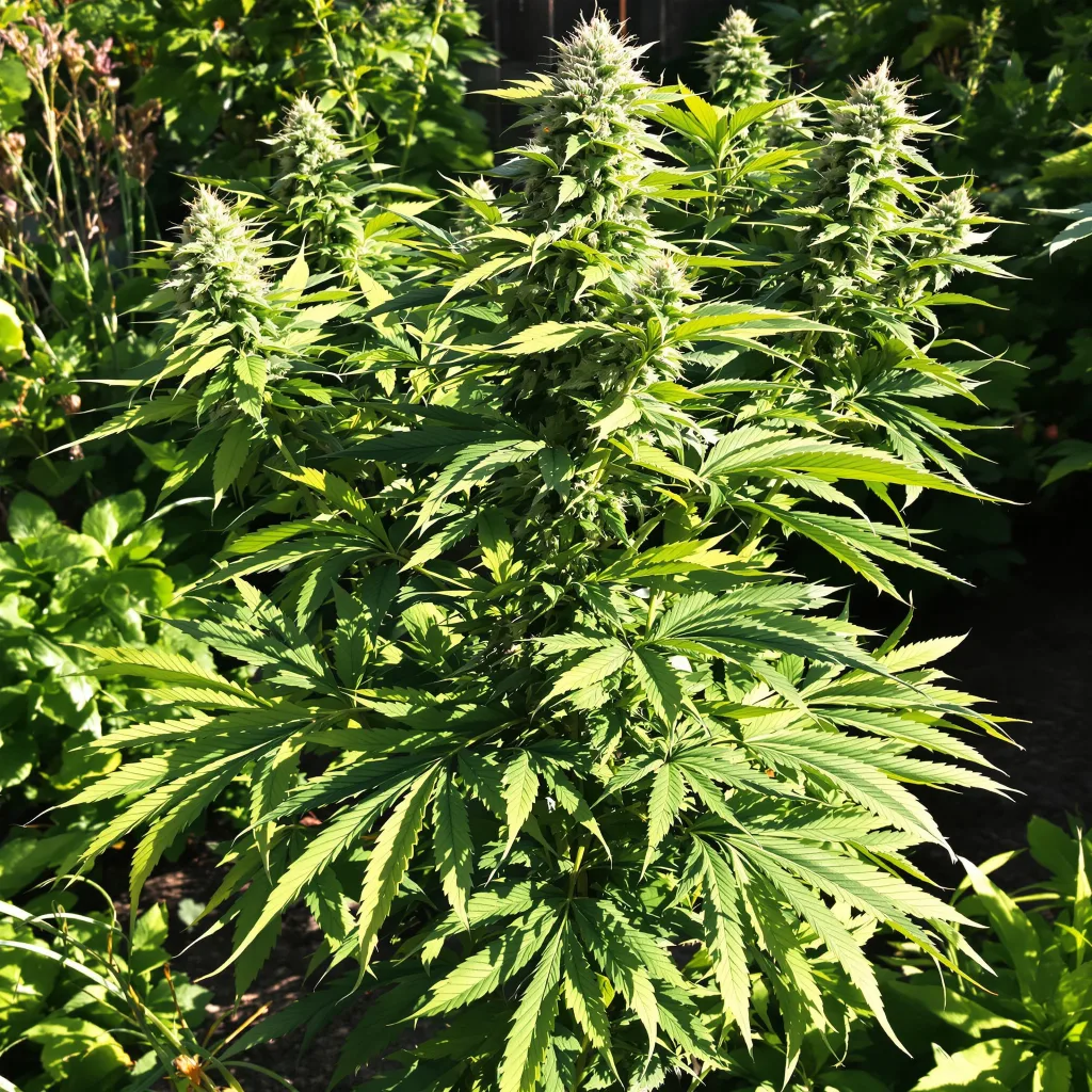 Purple Monkey Balls 68% indica / 32% sativa flower with visible trichomes