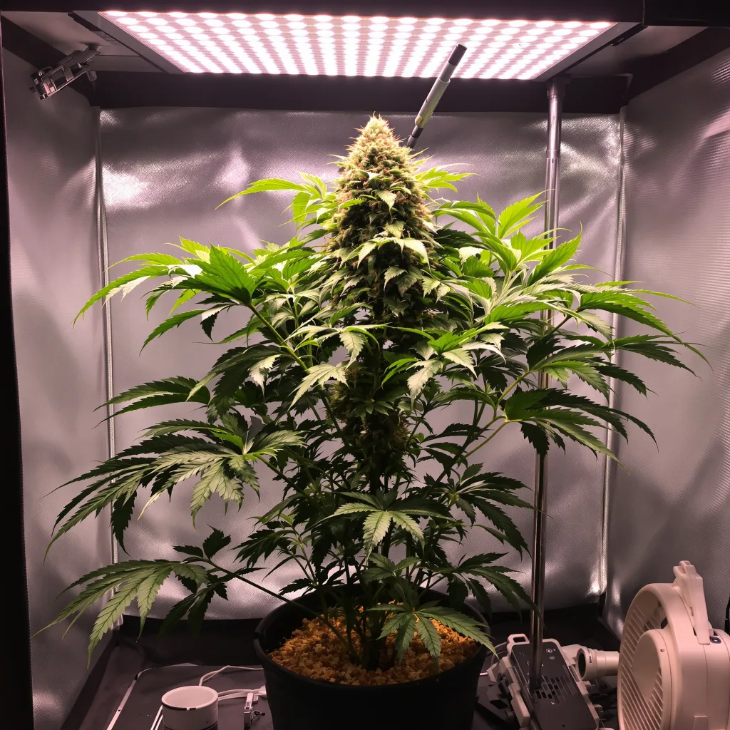 Purple OG 71% indica / 29% sativa flower with visible trichomes