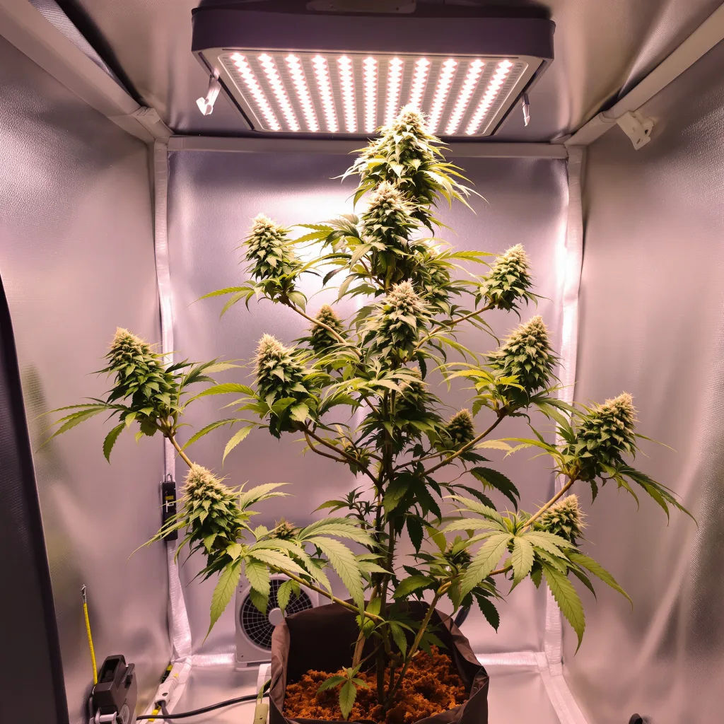 Purple Pantera 63% indica / 37% sativa flower with visible trichomes