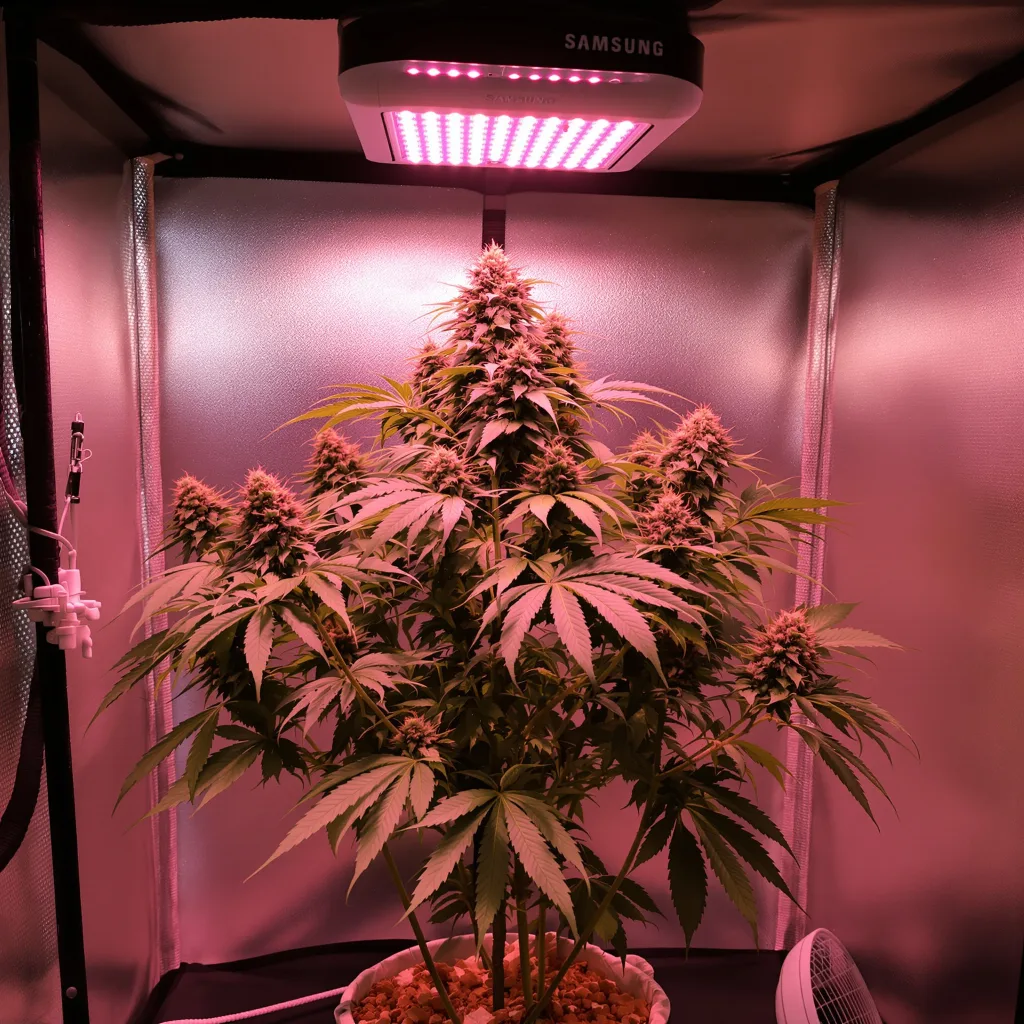 Purple Sage 86% indica / 14% sativa flower with visible trichomes