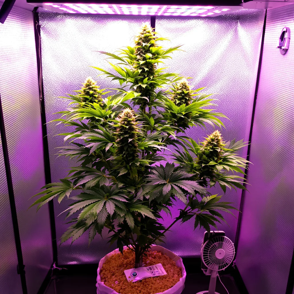 Purple Star 68% indica / 32% sativa flower with visible trichomes
