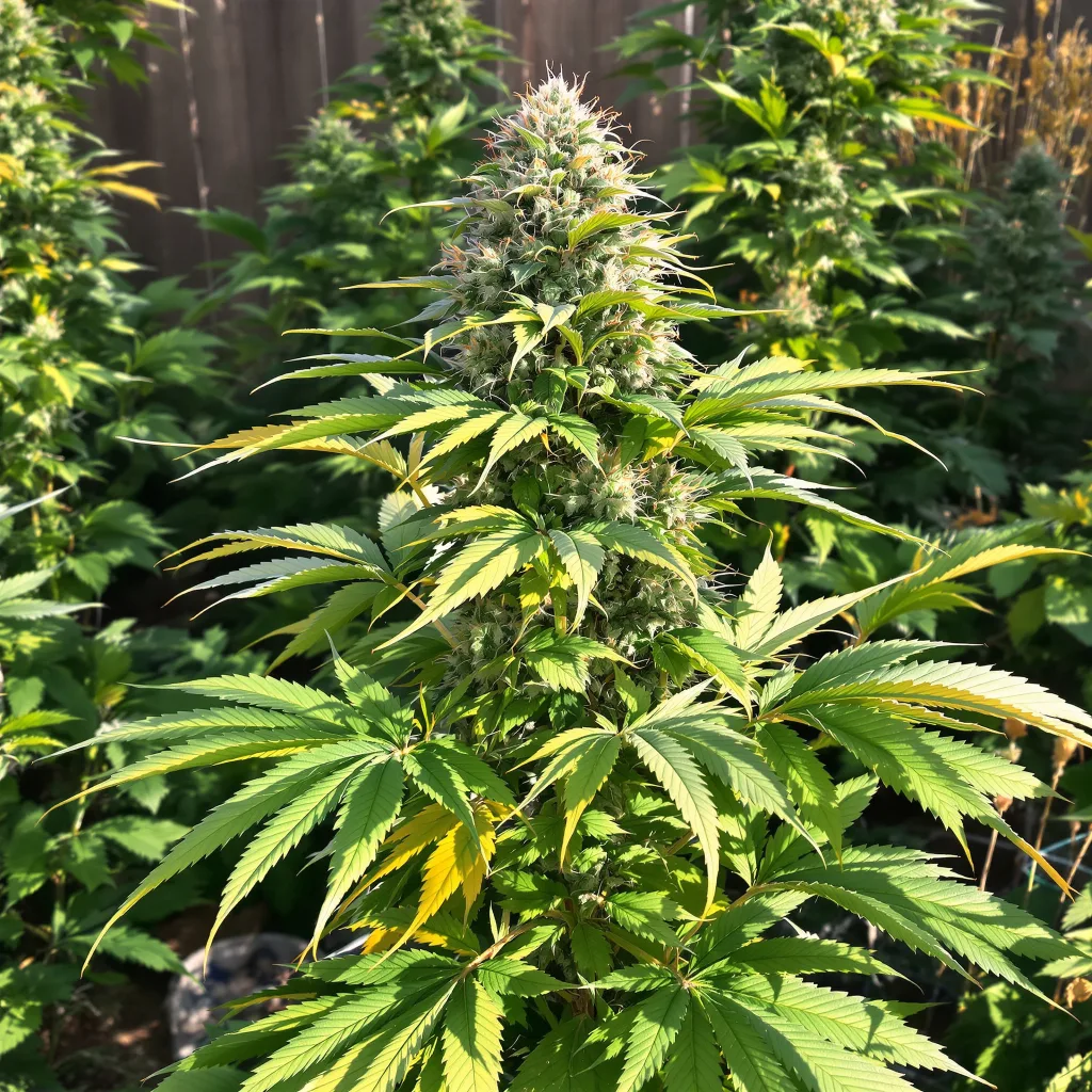 Purple Star 68% indica / 32% sativa flower with visible trichomes