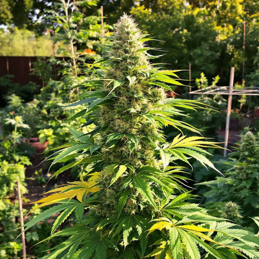 Purple Voodoo 54% indica / 46% sativa flower with visible trichomes